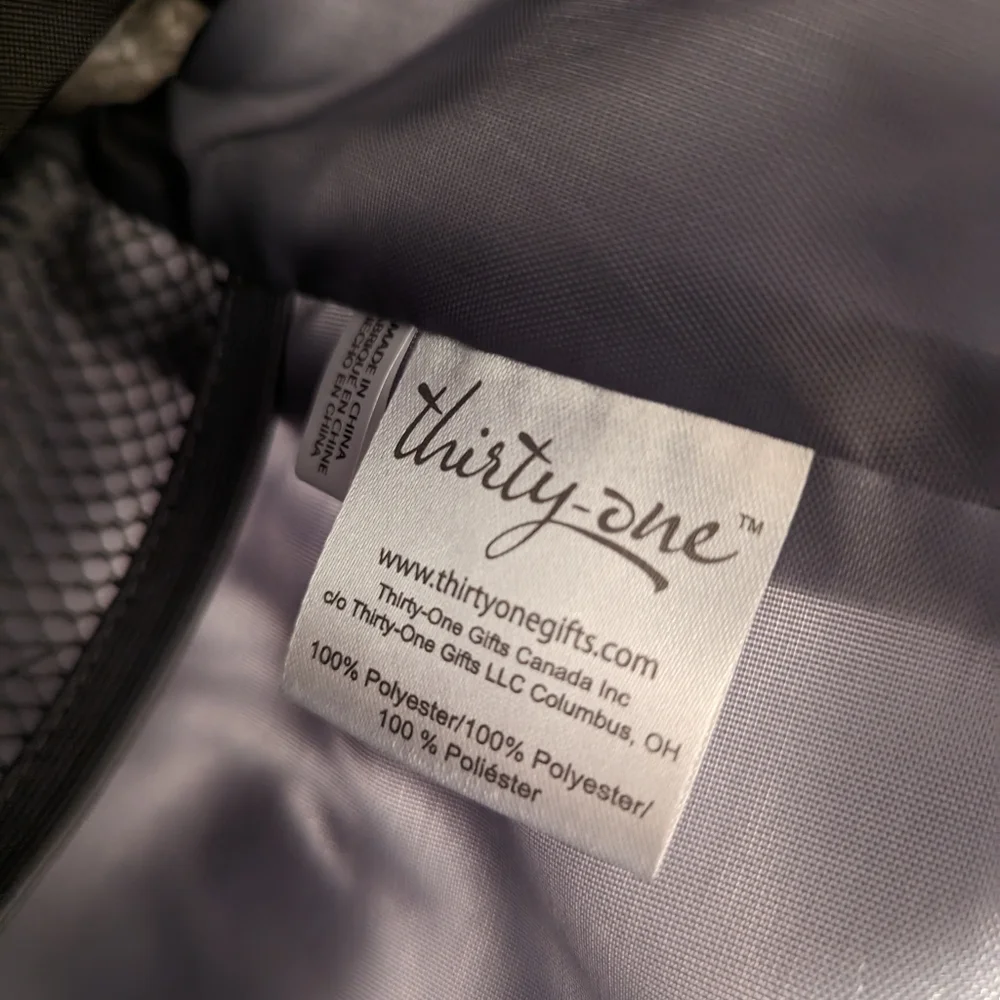 thirty-one Black and White Swirl Pattern Tote